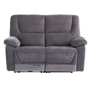 Darla Fabric Electric Recliner 2 Seater Sofa In Grey