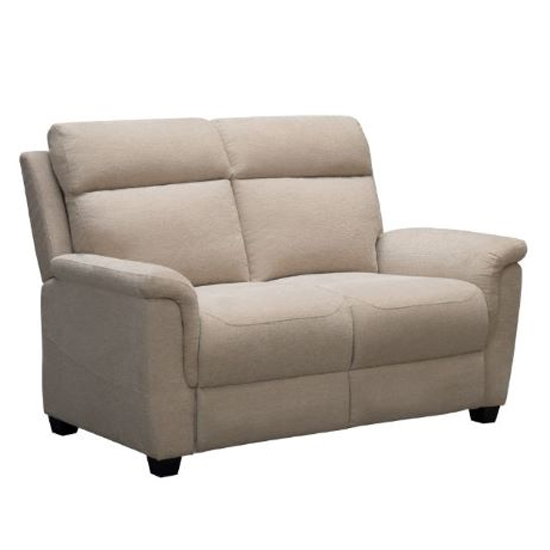 Dessel Chenille Fabric Manual Recliner 2 Seater Sofa In Natural