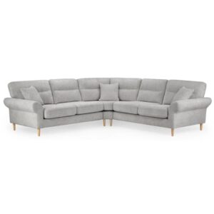 Folsom Large Fabric Corner Sofa In Silver
