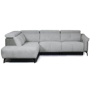Thorndale Fabric Left Handed Corner Sofa Suite In Dark Grey