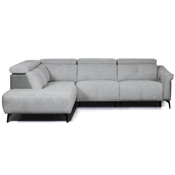 Thorndale Fabric Left Handed Corner Sofa Suite In Dark Grey
