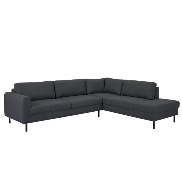Onalaska Fabric Corner Sofa In Basel Dark Grey
