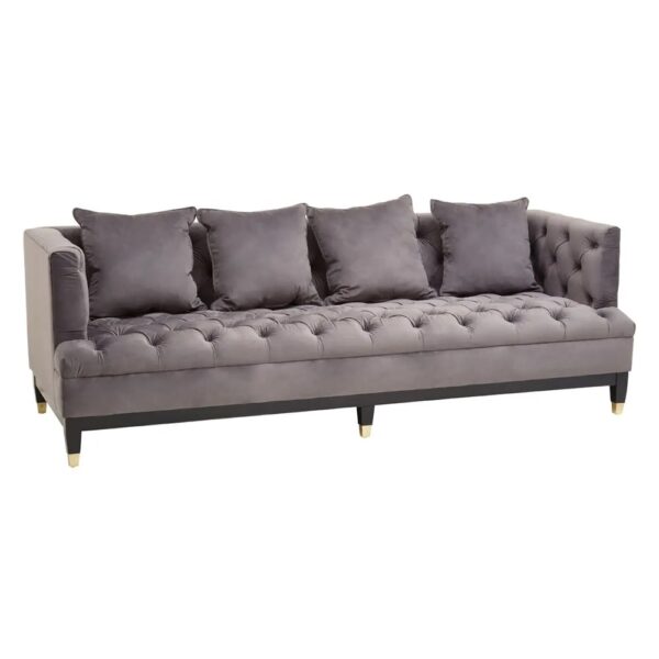 Scranton Fabric 3 Seater Sofa In Pirate Grey