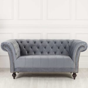 Chanter Fabric 2 Seater Sofa In Grey