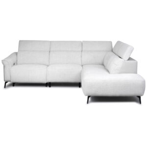 Thorndale Fabric Electric Recliner Corner Sofa Suite – Light Grey